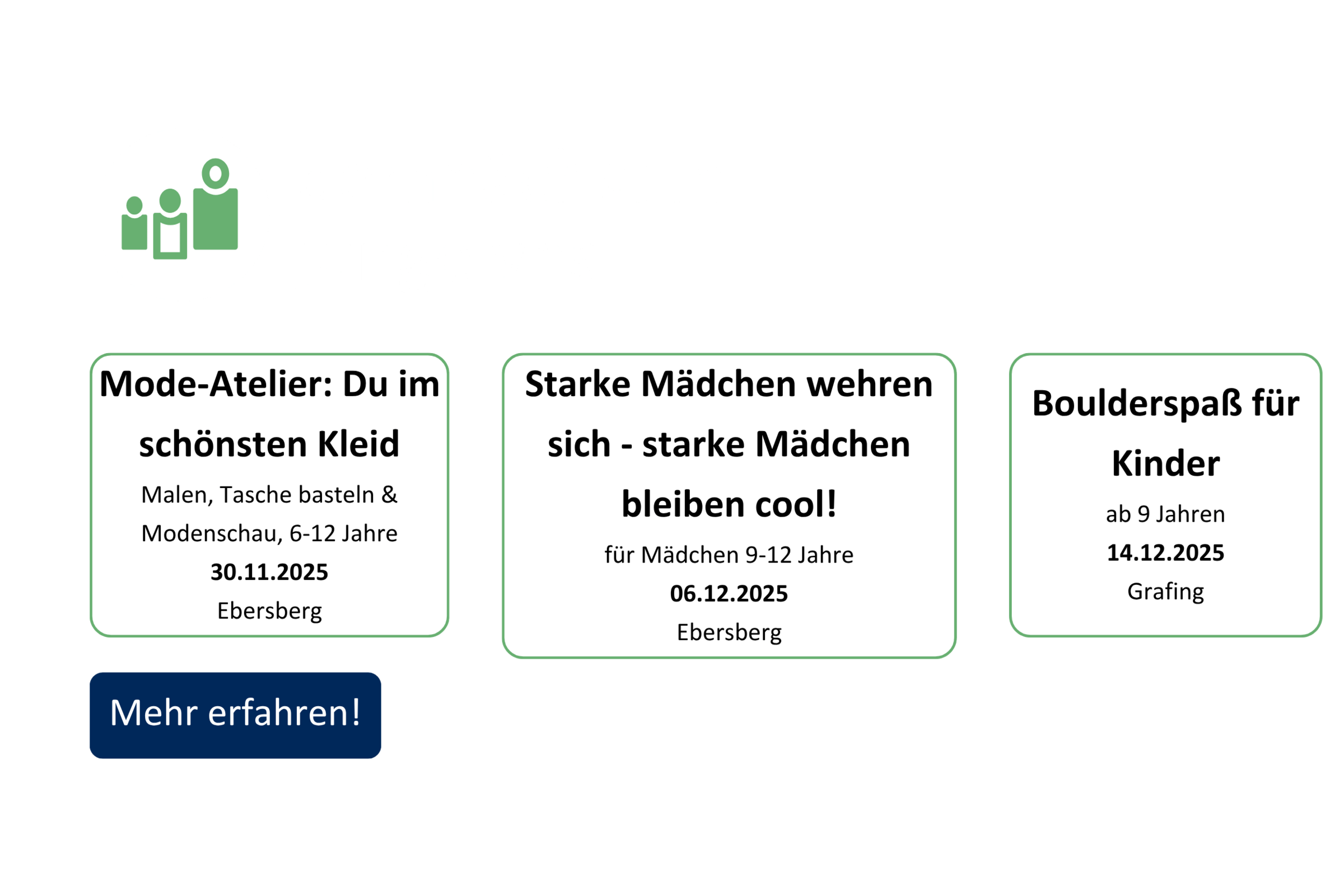 vhs demnächst Slider mit Kursen aus dem Fachbereich junge vhs