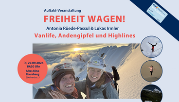 Multivisionsshow mit Antonia Rüede-Passul & Lukas Irmler: Vanlife, Andengipfel und Highlines