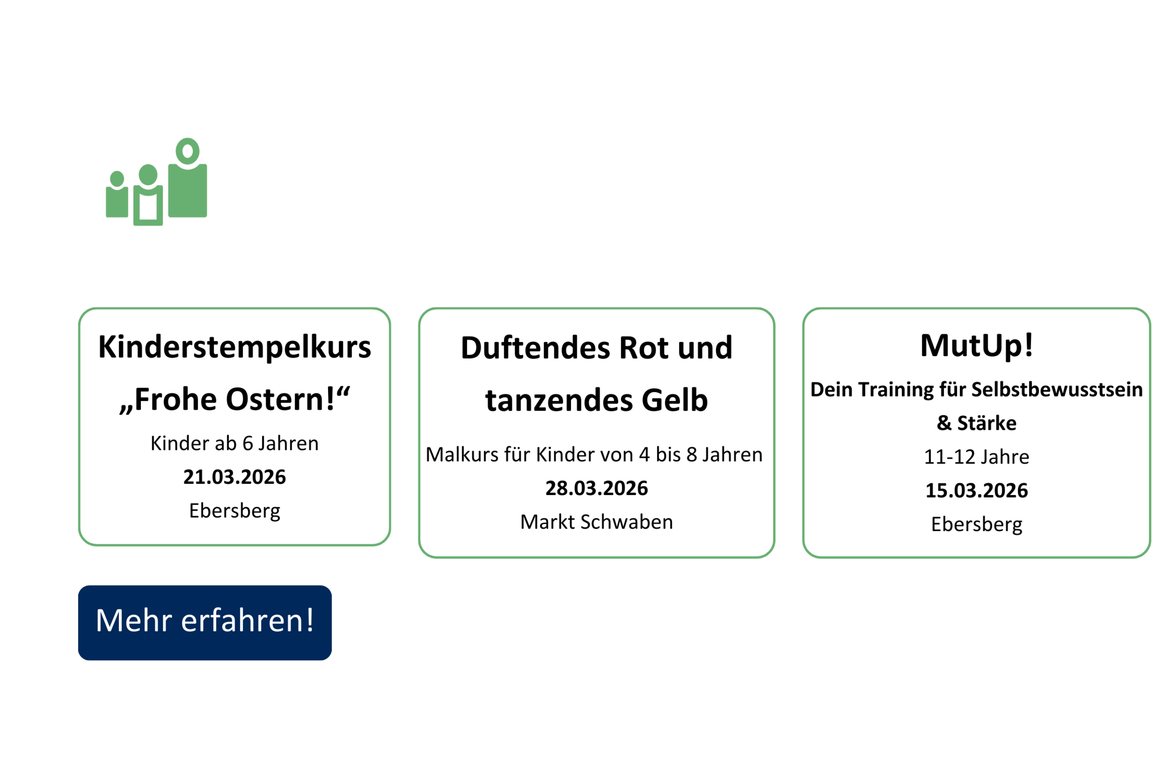 vhs demnächst Slider mit Kursen aus dem Fachbereich junge vhs
