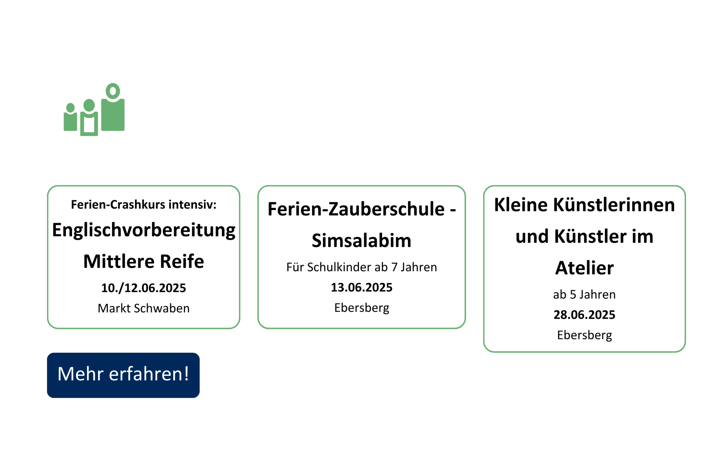vhs demnächst Slider mit Kursen aus dem Fachbereich junge vhs