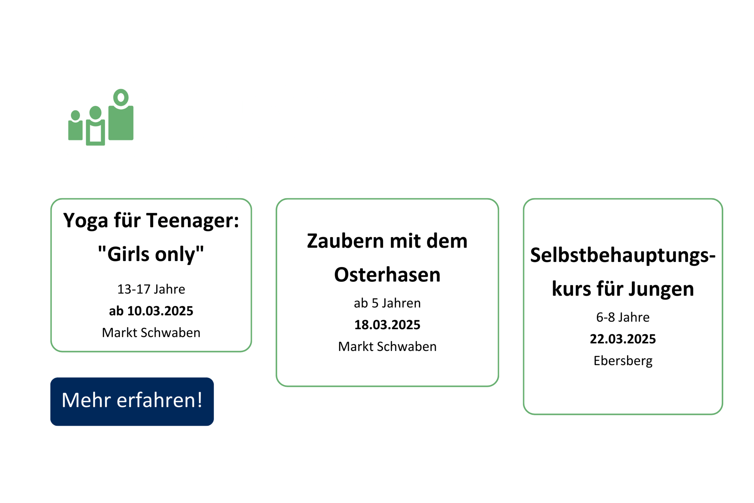 vhs demnächst Slider mit Kursen aus dem Fachbereich junge vhs