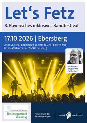 Plakat der Veranstaltung "Let's Fetz" der Messe "Landkreis inklusiv"