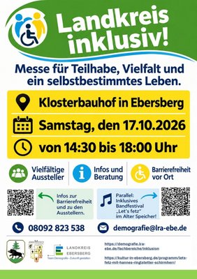 Plakat der Messe "Landkreis inklusiv" im Landkreis Ebersberg