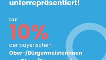 Infobild zur Unterrepräsentierung von Frauen in der Kommunalpolitik