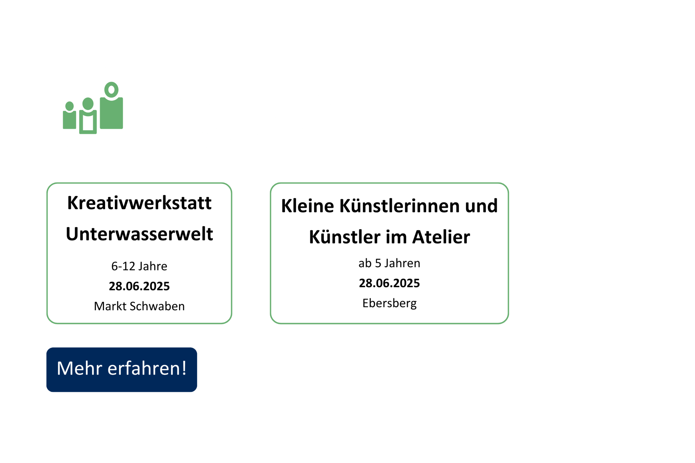 vhs demnächst Slider mit Kursen aus dem Fachbereich junge vhs
